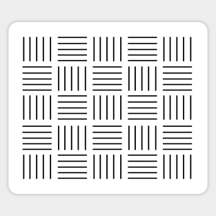 Abstract geometric pattern - strips - black and white. Sticker